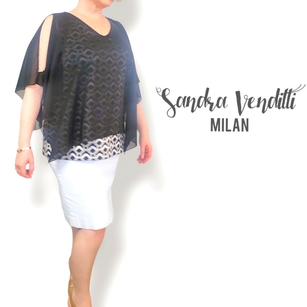 Made in Canada Deco Chiffon Blouse
